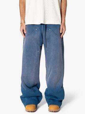 mnml West Double Knee Sweatpants - Blue Size LBlue / L